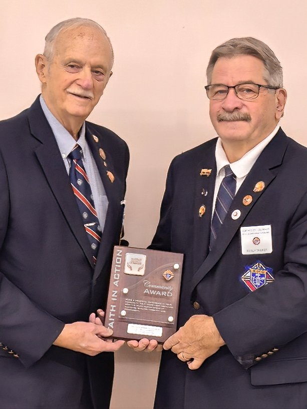 Mid-Island Council 3842 receiving the Faith in Action Community Award