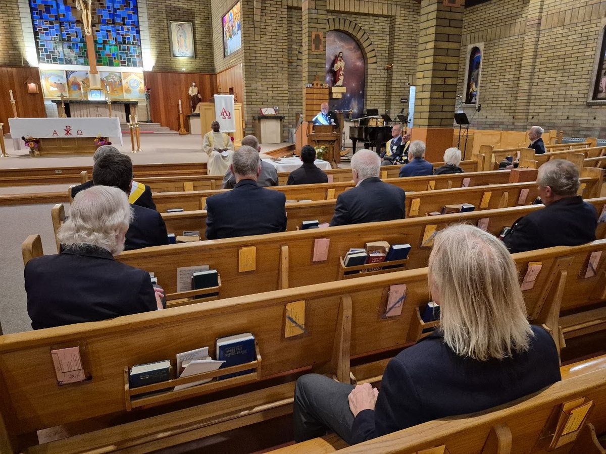 Members gathered in St. Peter's Church for the ceremony