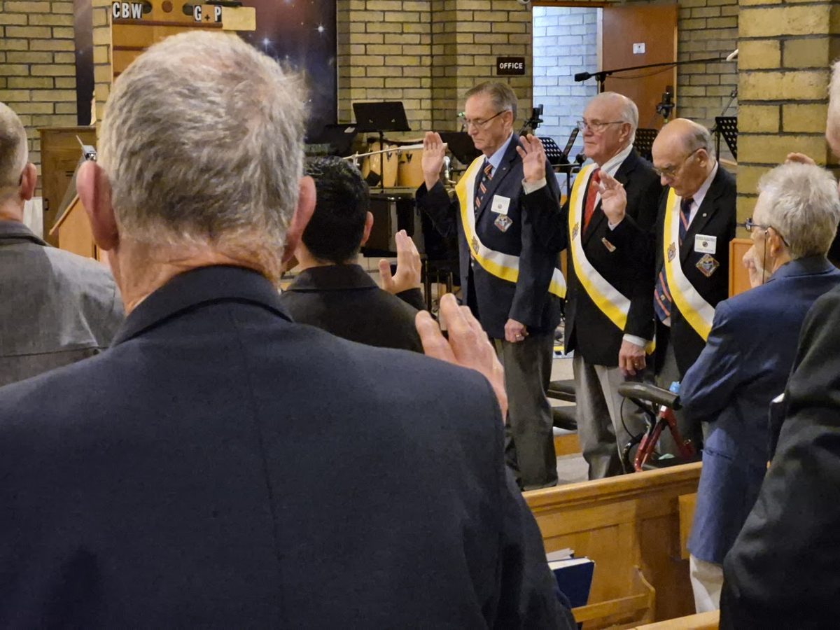 Officers taking part in the ceremony