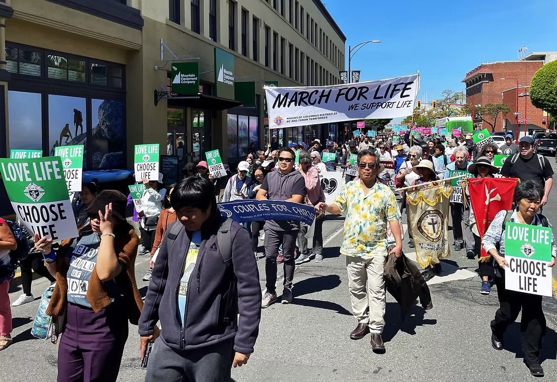 Marching for life through the streets of Victoria